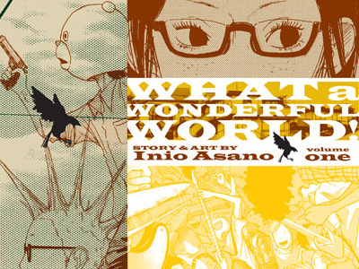 What a Wonderful World! book cover book design book jacket graphic novel manga print typography