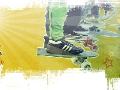UStream Wallpaper for Skateboard Channel photoshop visual design wallpaper web design