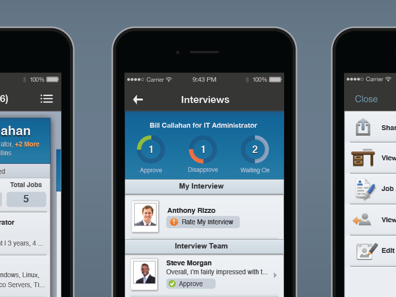 Workday Recruiting visual design ui ux iphone mobile design user experience product design