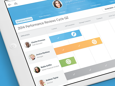Workday Employee Reviews ipad mobile design product design ui user experience ux visual design