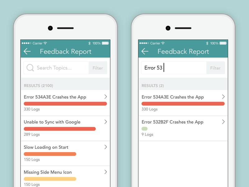 Error Reporting App mobile design user experience visual design mobile iphone ios ux ui product design