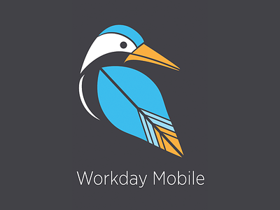Workday Mobile Graphic bird graphic design illustration logo