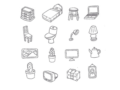 furniture Vector Icon Set