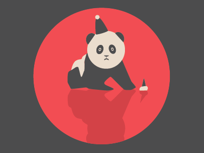 Sad panda cs5 grey icecream illustration illustrator panda party red shadow