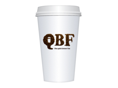 The quick brown fox coffee imagery logo typography
