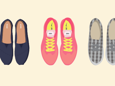 More shoes illustration nike toms vans vector