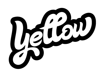 "Yellow" typo font handwritten letter logo logotype typo typography yellow
