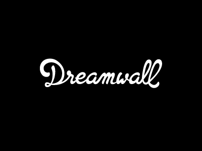 Logo for Dreamwall I SAZKA client dreamwall handwritten letter logo typeface typography vector