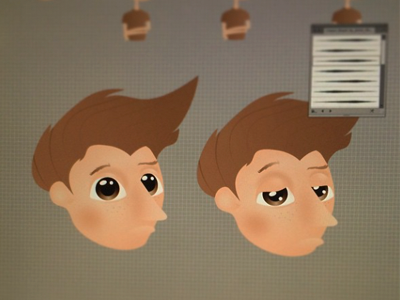 Boy boy character design digital expression head vector