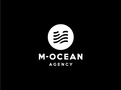 M-OCEAN AGENCY logotype emotion logo logotype motion ocean wave