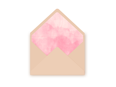 Envelope - watercolour inside