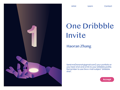 1 Dribbble Invite