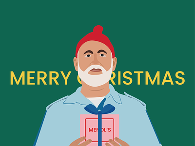 Merry Christmas christmas design flat gift happy holidays holidays holliday illustration life aquatic merry merry christmas merry xmas merrychristmas santa santa claus santaclaus steve zissou the grand budapest hotel vector wesanderson