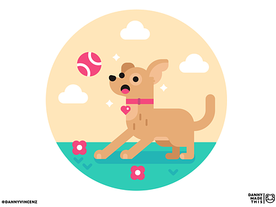 Rane the Doggo commision cute cute animal illustration vector