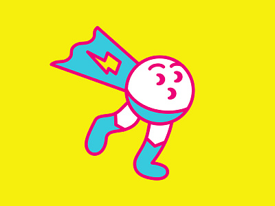 mr. incredibowl bowling character character design chicago illustration logo neon superhero vector