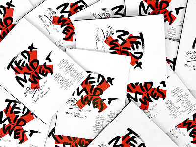 TedxMidwest badge booklet brochure business card calligraphy chicago hand written identity lettering ted tedx x