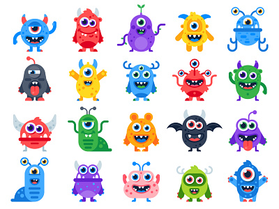 Premium Monster design app drawings illustration illustrator ux vector