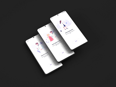 Onboarding screen app illustration ui ux