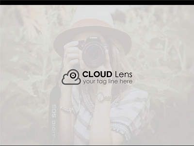 Cloud lens Logo design app branding design drawings flat icon illustration logo vector
