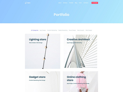 Saas Portfolio Page for Dyno Template agency design design agency development agency dyno html 5 multipurpose template web web design website