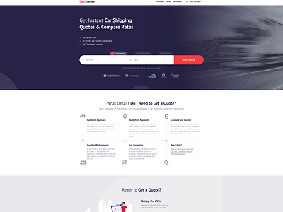 GetCarrier Car Shipping Landing Page