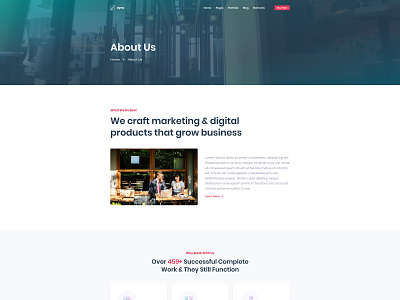 Agency About Us Page for Dyno Html Template by Vladlen Beilik on Dribbble