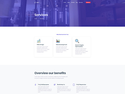 Corporate Service Page for Dyno Html Template