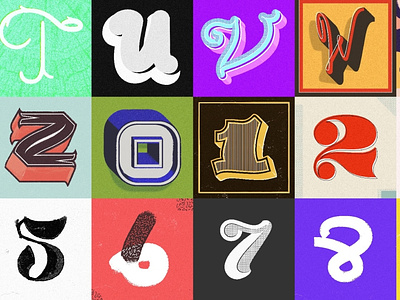 A glimpse of 36 Days of Type dropcap hand lettering handlettering letters numbers type