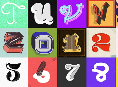 A glimpse of 36 Days of Type dropcap hand lettering handlettering letters numbers type
