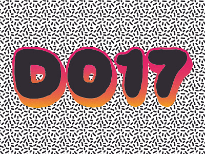 DO17 Logo Exploration 90s games gradients handlettering logo pattern