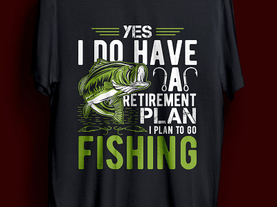 FISHING RETIREMENT PLAN T-SHIRT DESIGN bass complex cool fish fishing funny gift reel