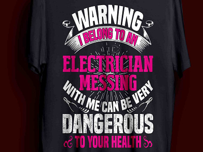 electrician t-shirt design electrician female male