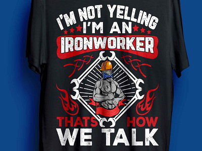 ironworker t-shirt design complex ironworker man