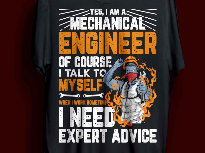 Mechanical Engineer T Shirt Design By Eausuf Ali On Dribbble