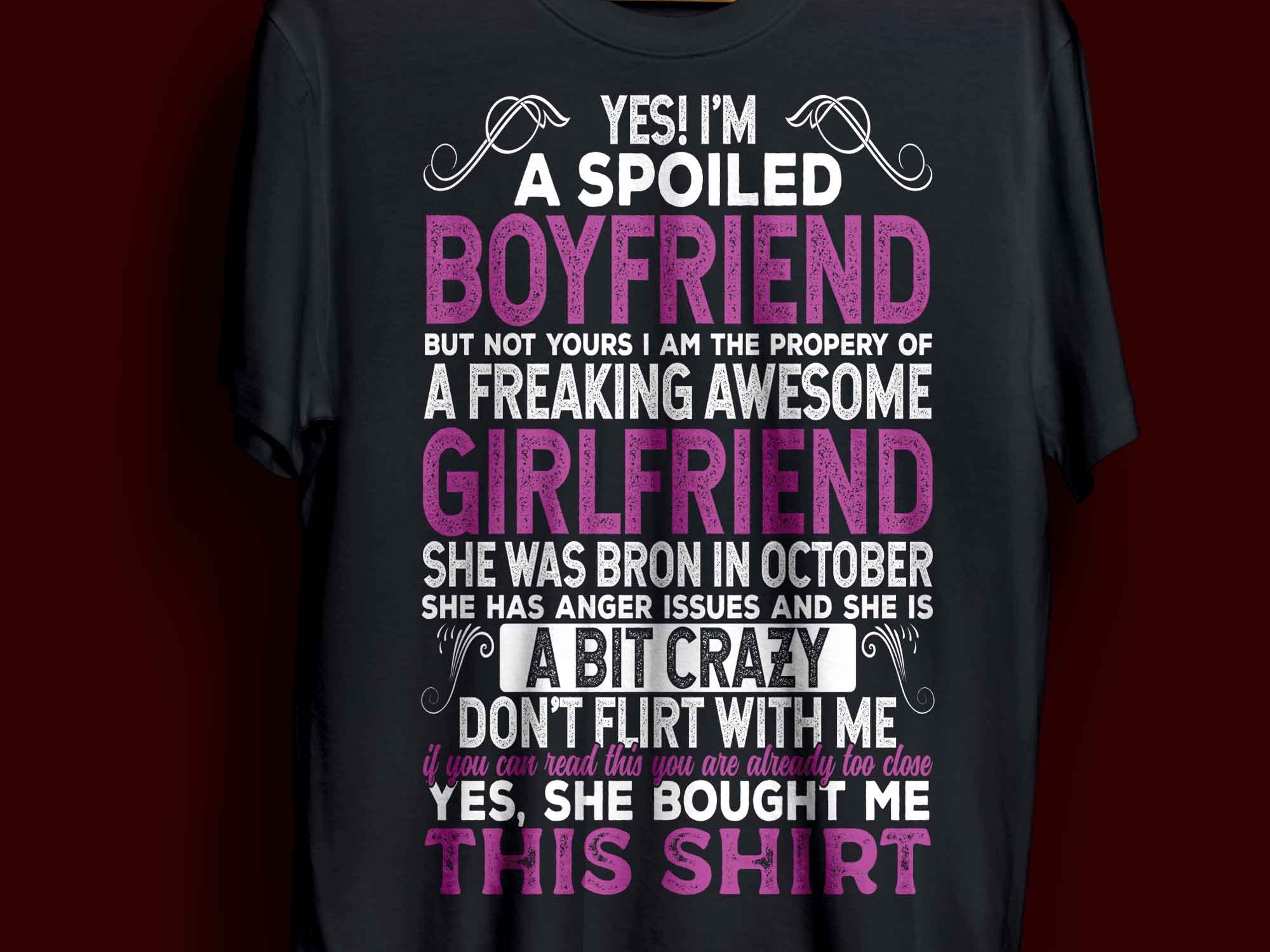 boyfriend t-shirt design by Eausuf Ali on Dribbble
