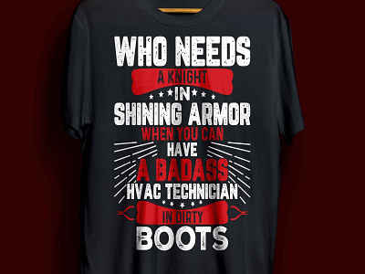 HVAC technician t-shirt design