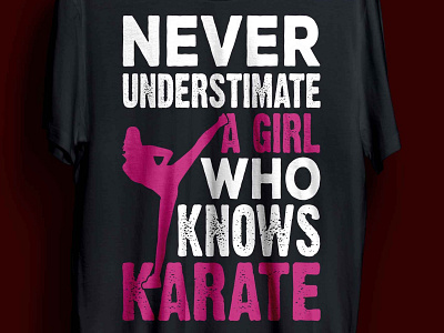 karate girl t-shirt design