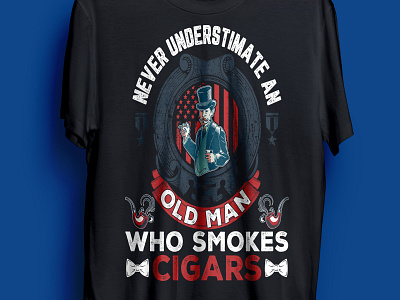 cigar t-shirt design cigsr compex man vintage