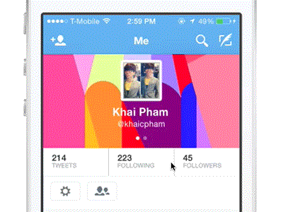 Twitter Profile Blur Effect
