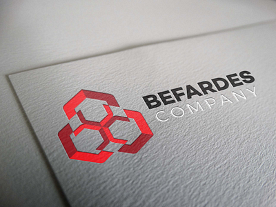 Befardes business company design logo modern red technology