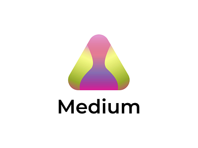 Medium app branding company design gradient logo technology web