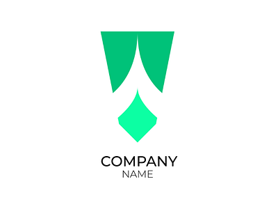 letter A branding company echo green logo nature