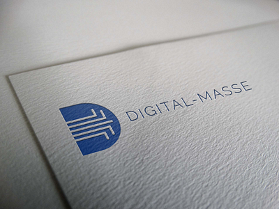digital masse blue branding company digital logo monogram technology