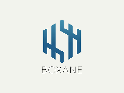 Boxane blue branding compay design gradient logo