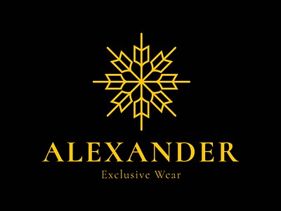 Alexander branding design exclusive fashion highclass logo men wear