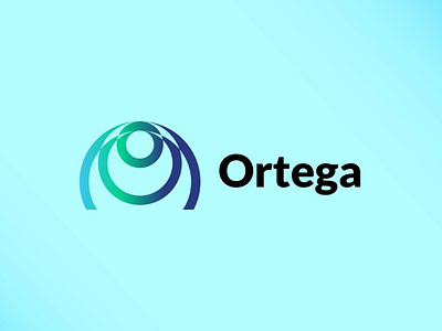Ortega blue branding company design logo