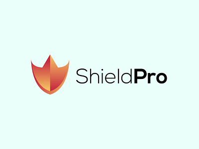 ShieldPro anti virus app branding logo orange shield technology