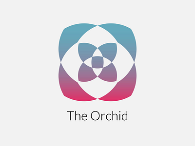 The Orchid branding company design flower gradient logo