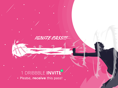 Dribbble Invitation creative design design dribbble invitation dribbble invite giveaway flat design flat illustration flatdesign illustration invitation pass vector