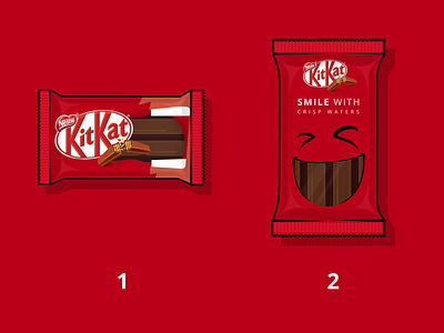 Which one do you like? - Kitkat Redesign branding creative design design flat flat design flat illustration flatdesign illustration redesign vector weekly weekly challenge weekly warm up wrapper